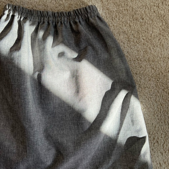 Grey Mini Skirt with Adjustable Side Ties - Picture 3 of 5